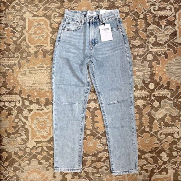 Insane Gene High Waist Ripped Tapered Jeans - Picture 2 of 11